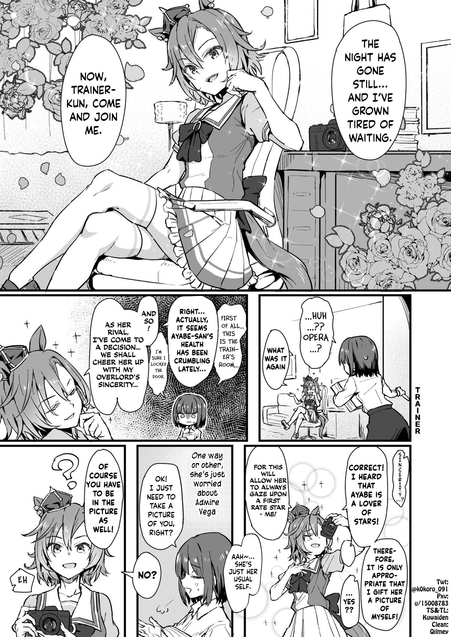 Kokoro-Sensei's Umamusume Shorts (Doujinshi) Chapter 7: Opera, Her Trainer, Ayabe, And Her Competitive Trainer - Picture 1