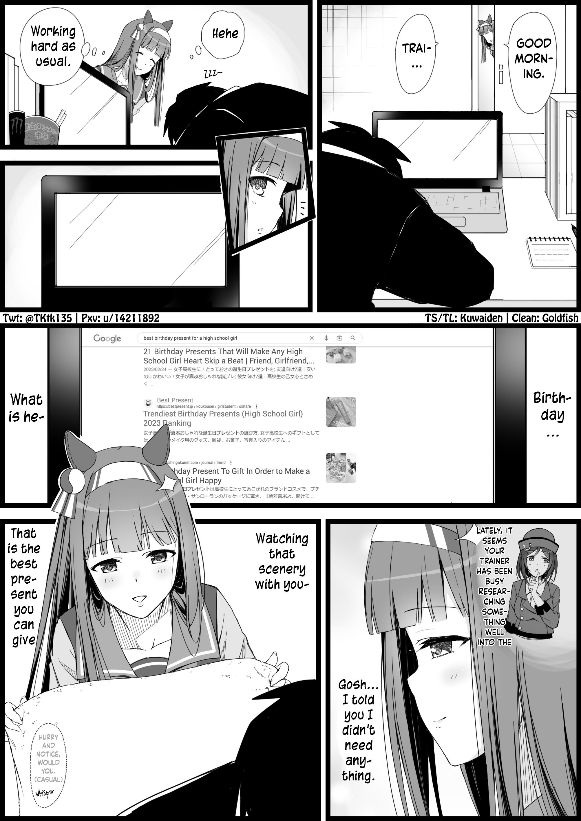 Uma Musume Pretty Derby - The Scenery Of A Roommate (Doujinshi) Chapter 6.5: Special Week And Silence Suzuka 4 Extra - Picture 1