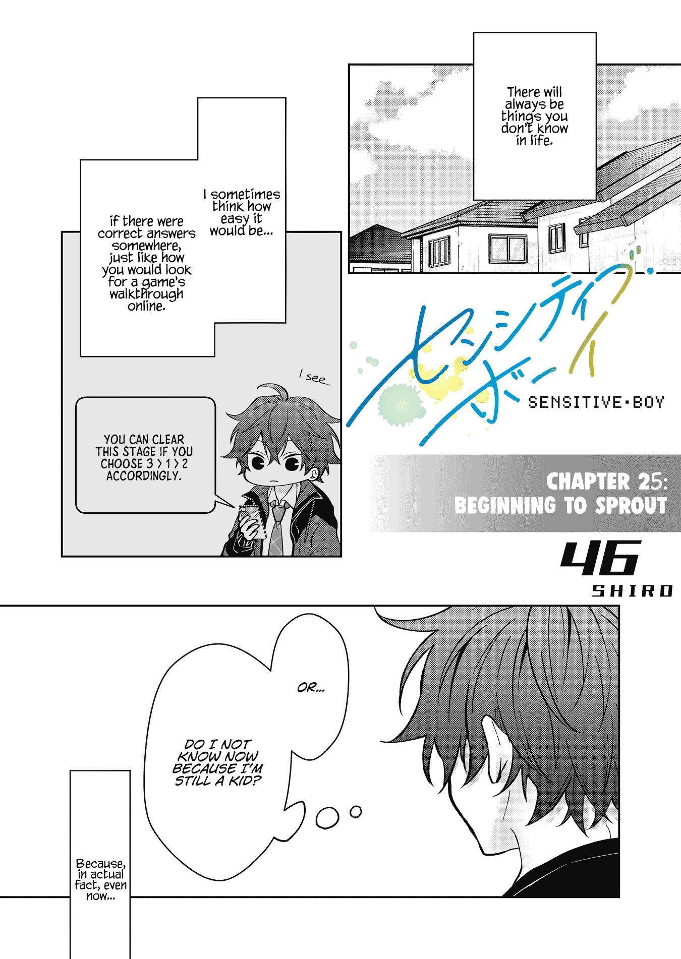 Sensitive Boy Chapter 25: Beginning To Sprout - Picture 1