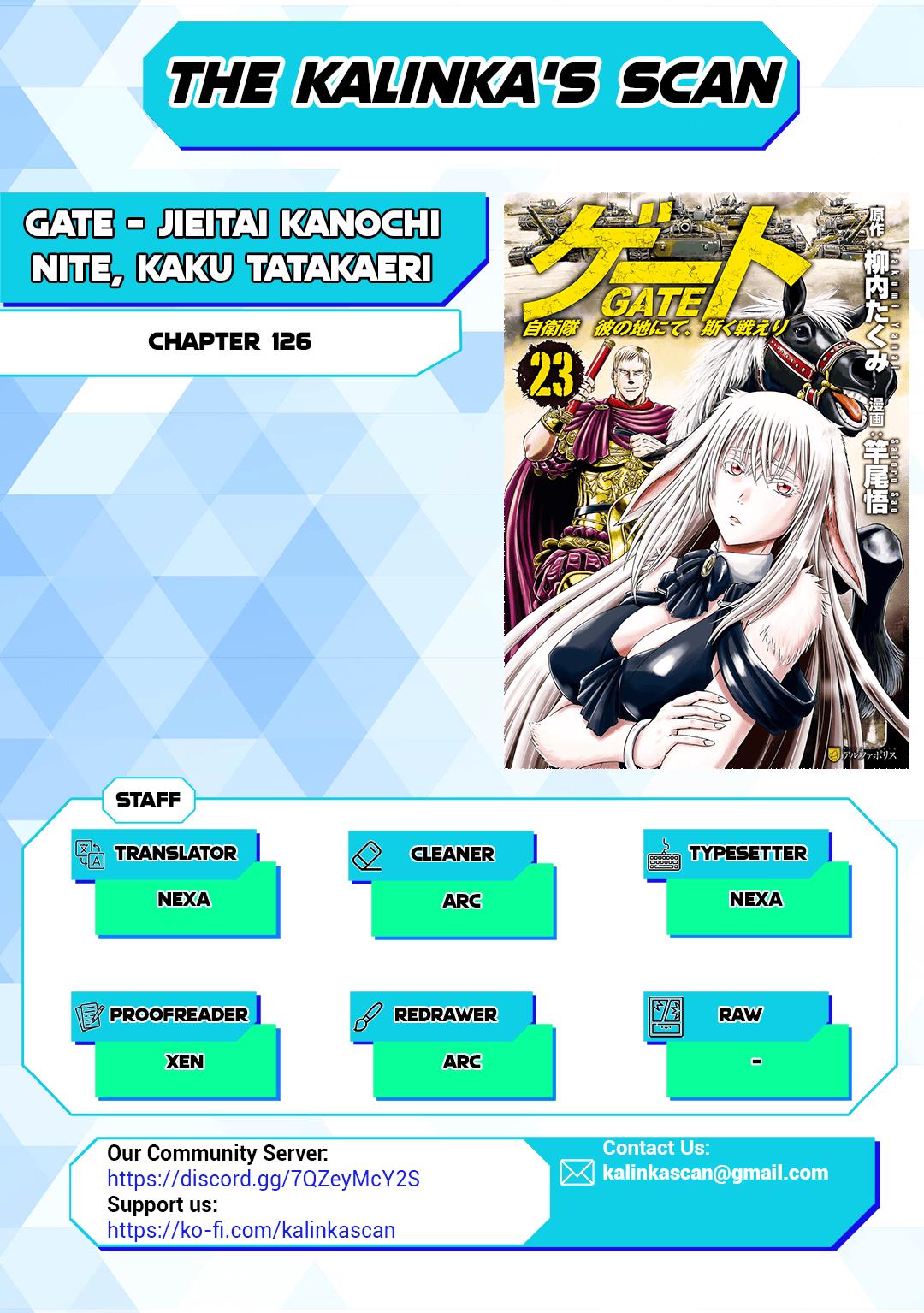 Gate - Jietai Kare No Chi Nite, Kaku Tatakeri Chapter 126 - Picture 1