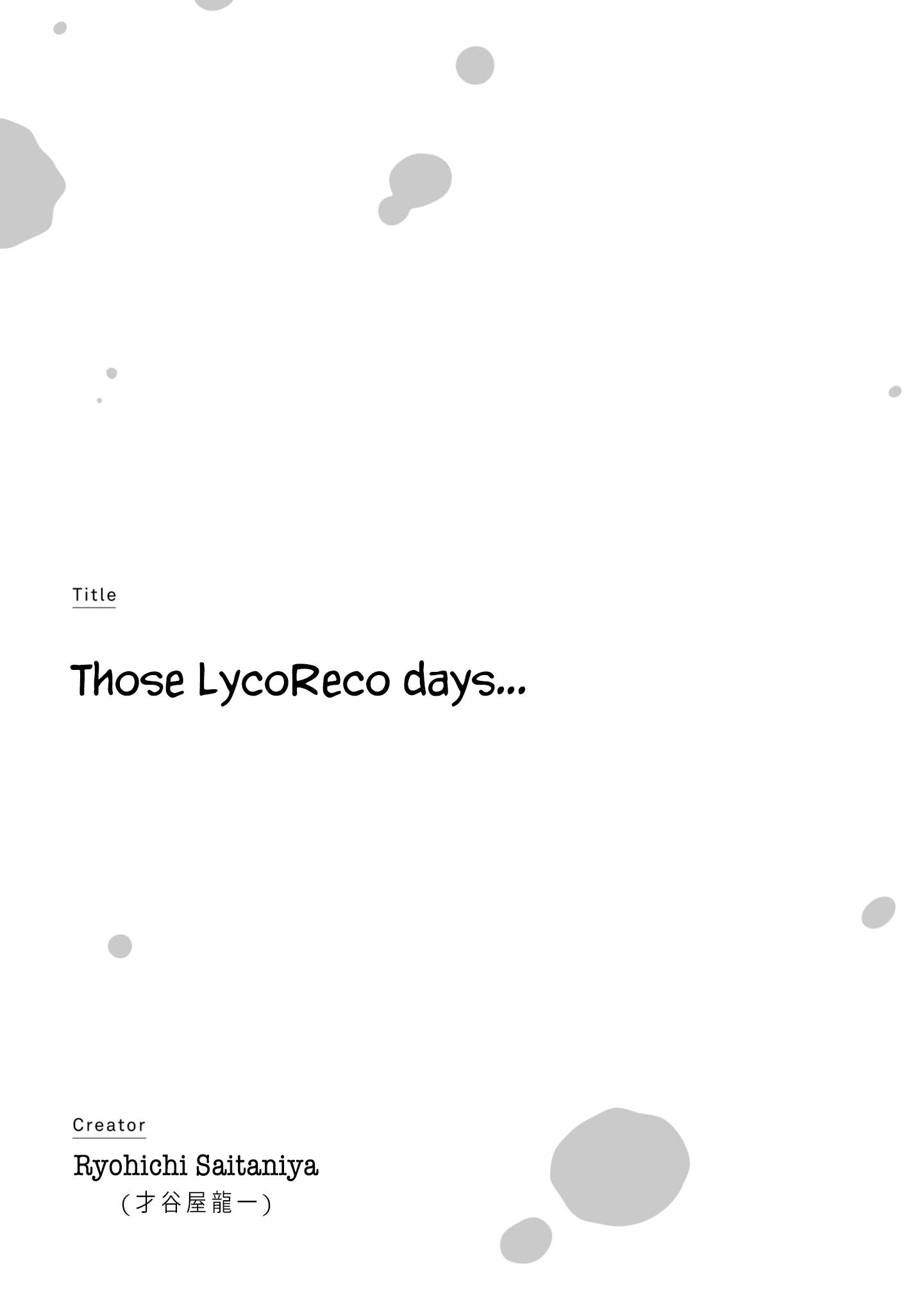 Lycoris Recoil Koushiki Comic Anthology: React Vol.1 Chapter 3: Those Lycoreco Days... - Picture 1