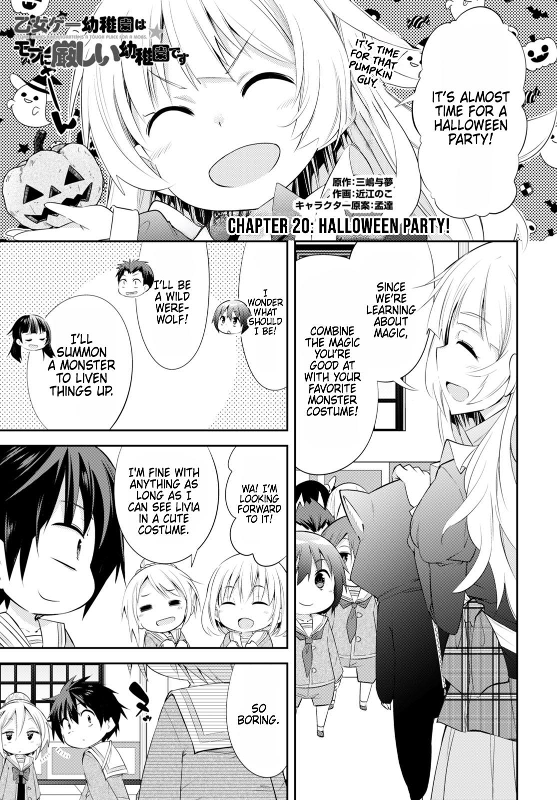 The World Of Otome Games Kindergarten Is Tough For Mobs Chapter 20: Happy Halloween - Picture 1