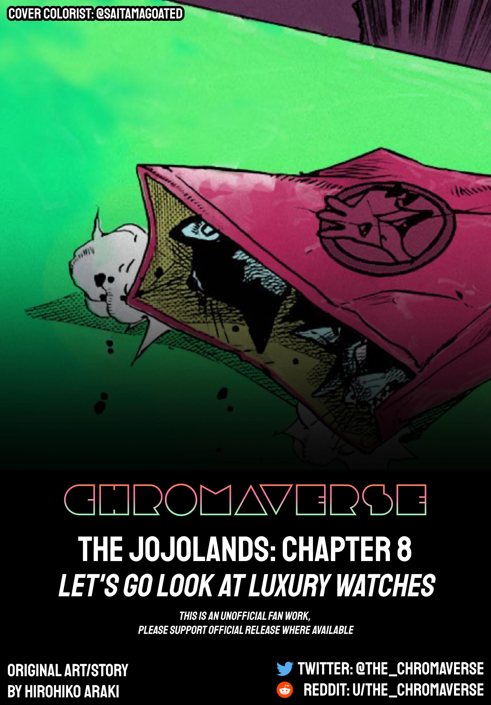 Jojo's Bizarre Adventure Part 9 - The Jojolands (Fan-Colored) Chapter 8: Let's Look At Luxury Watches - Picture 1