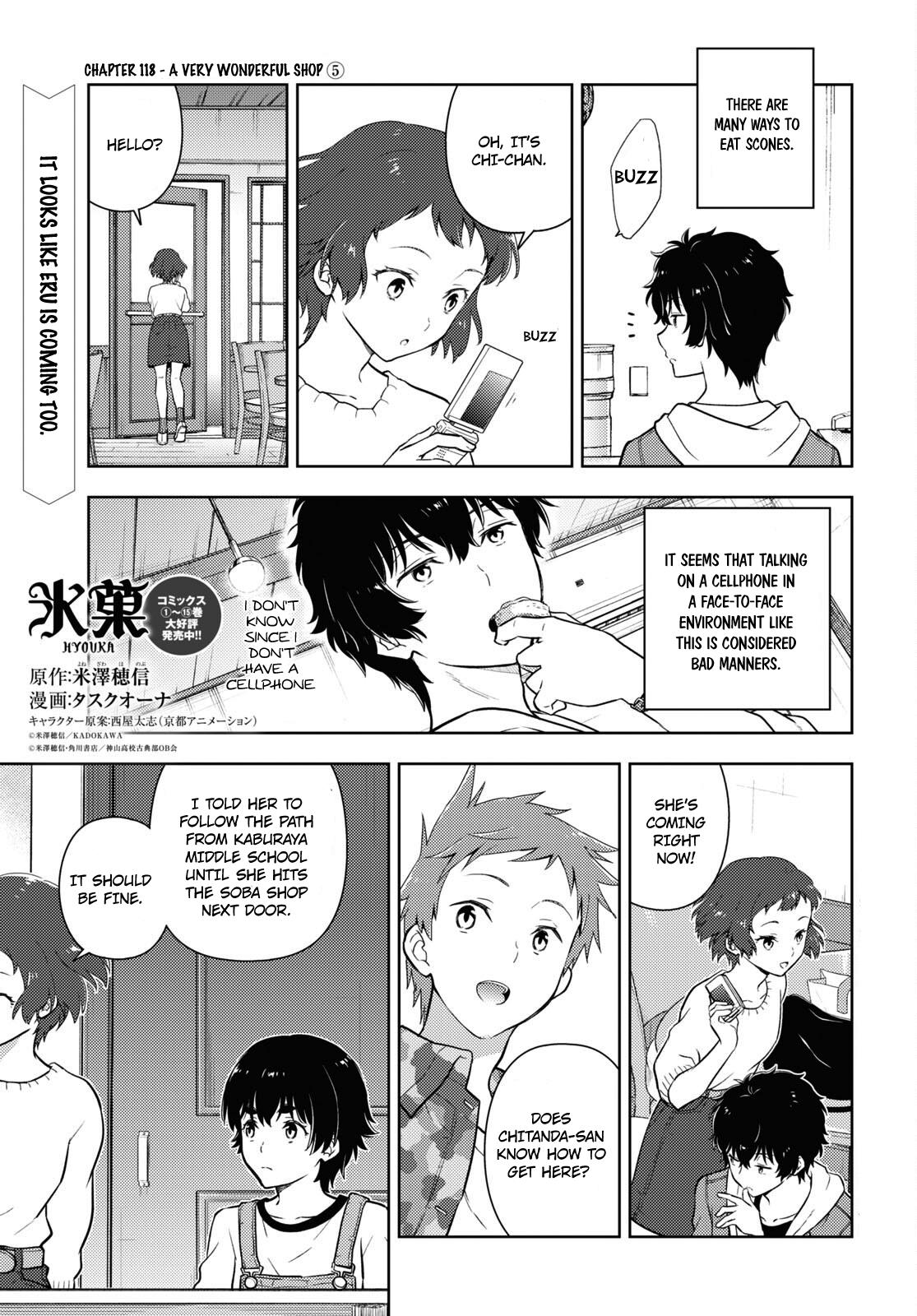 Hyouka Chapter 118: A Very Wonderful Shop ⑤ - Picture 1