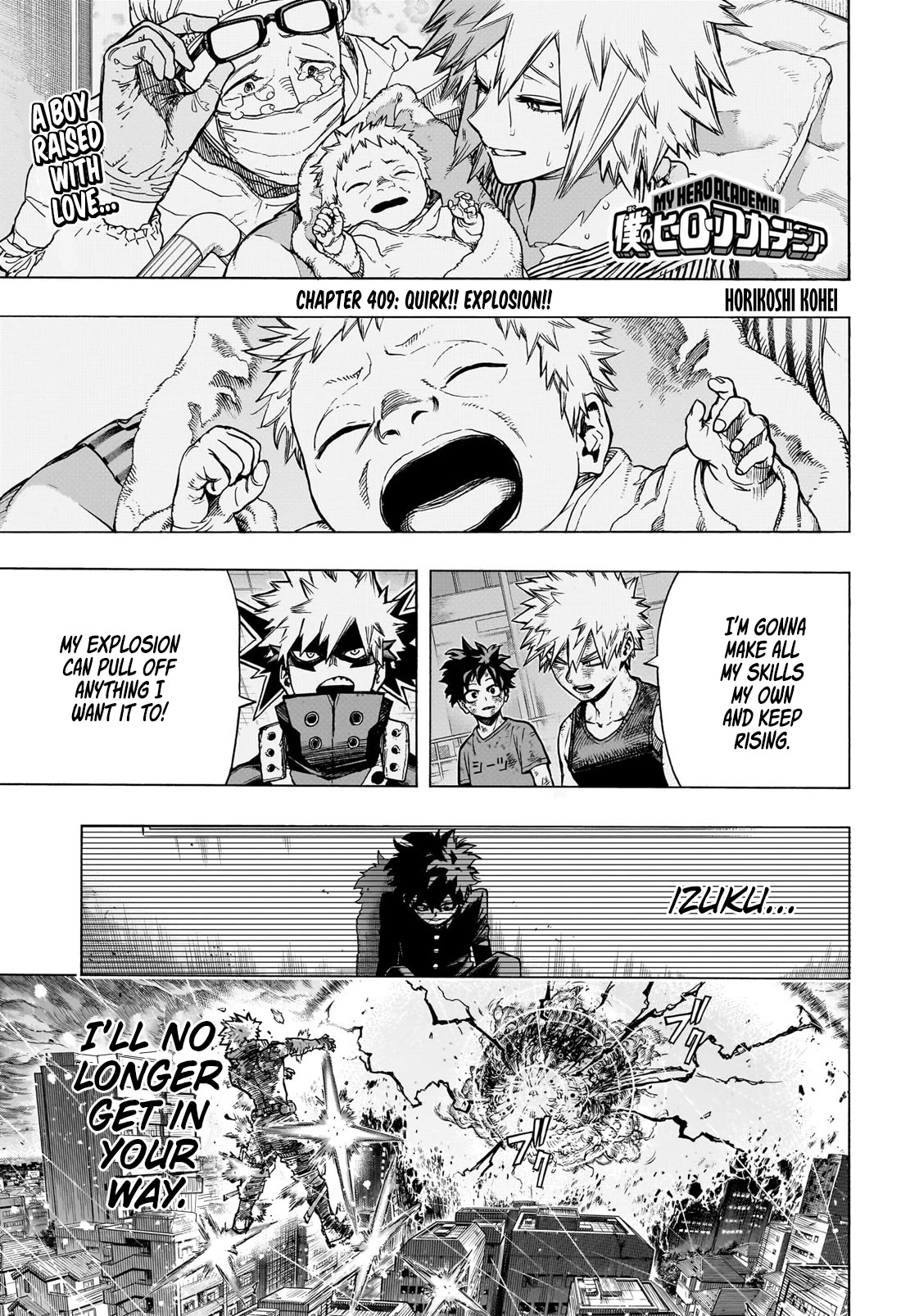 Boku No Hero Academia Chapter 409: Quirk!! Explosion!! - Picture 1