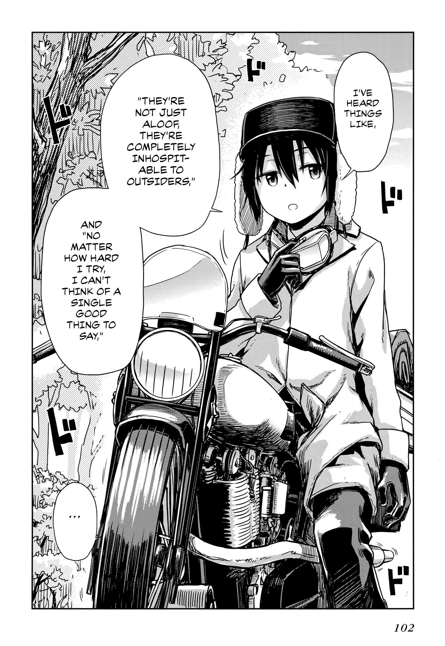 Kino's Journey (Gou) Vol.1 Chapter 4: A Kind Land.a -Tomorrow Never Comes.- - Picture 2