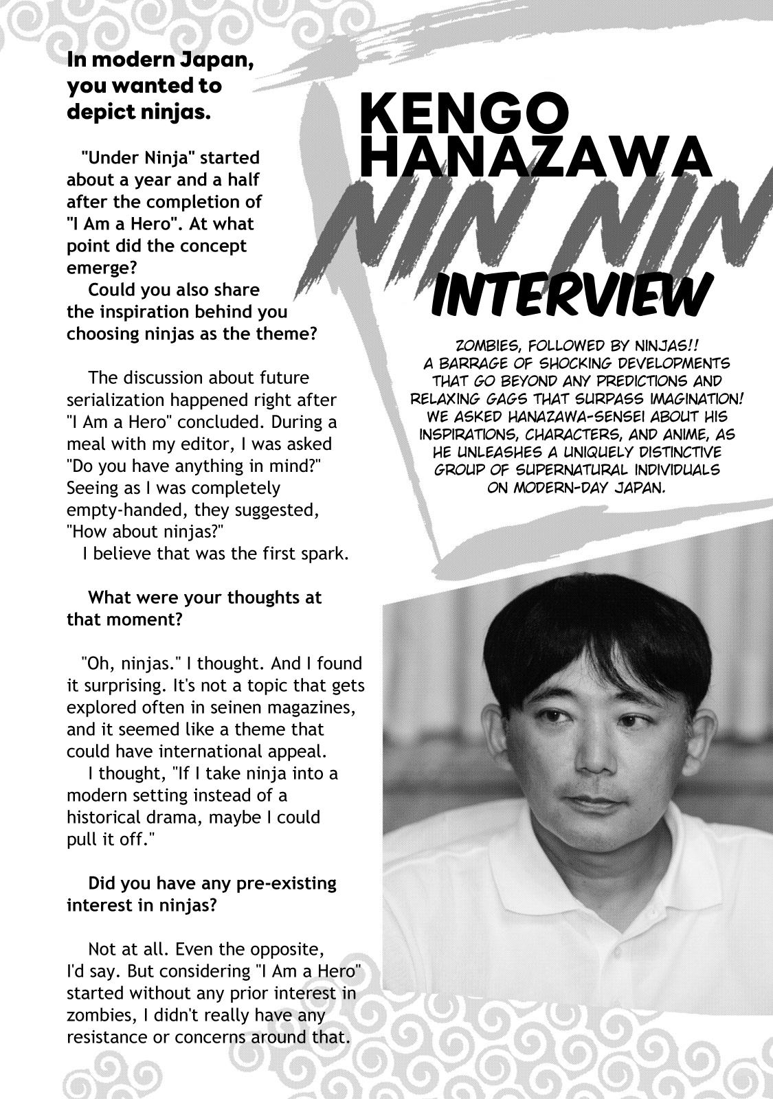 Under Ninja Nin Nin Official Manual Chapter 10: Kengo Hanazawa Nin Nin Interview - Picture 1
