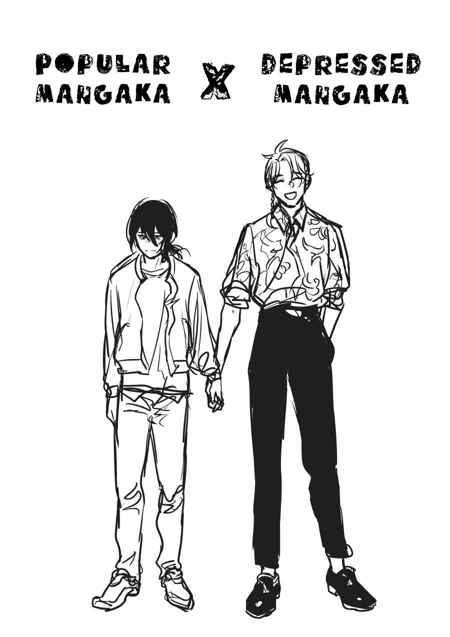 Urekko Mangaka X Utsubyou Mangaka - Page 1