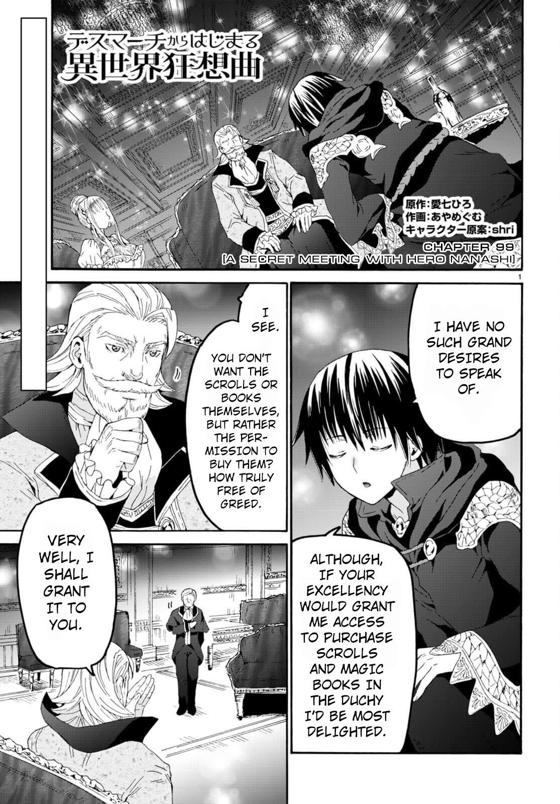 Death March Kara Hajimaru Isekai Kyousoukyoku Vol.16 Chapter 99: A Secret Meeting With Hero Nanashi - Picture 1