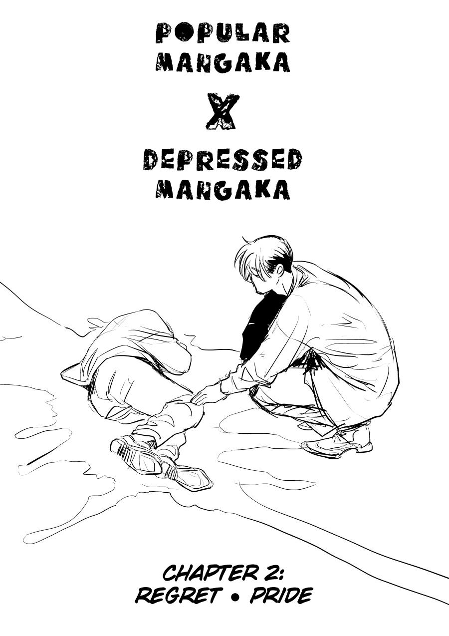 Urekko Mangaka X Utsubyou Mangaka Chapter 2: Regret・pride - Picture 1