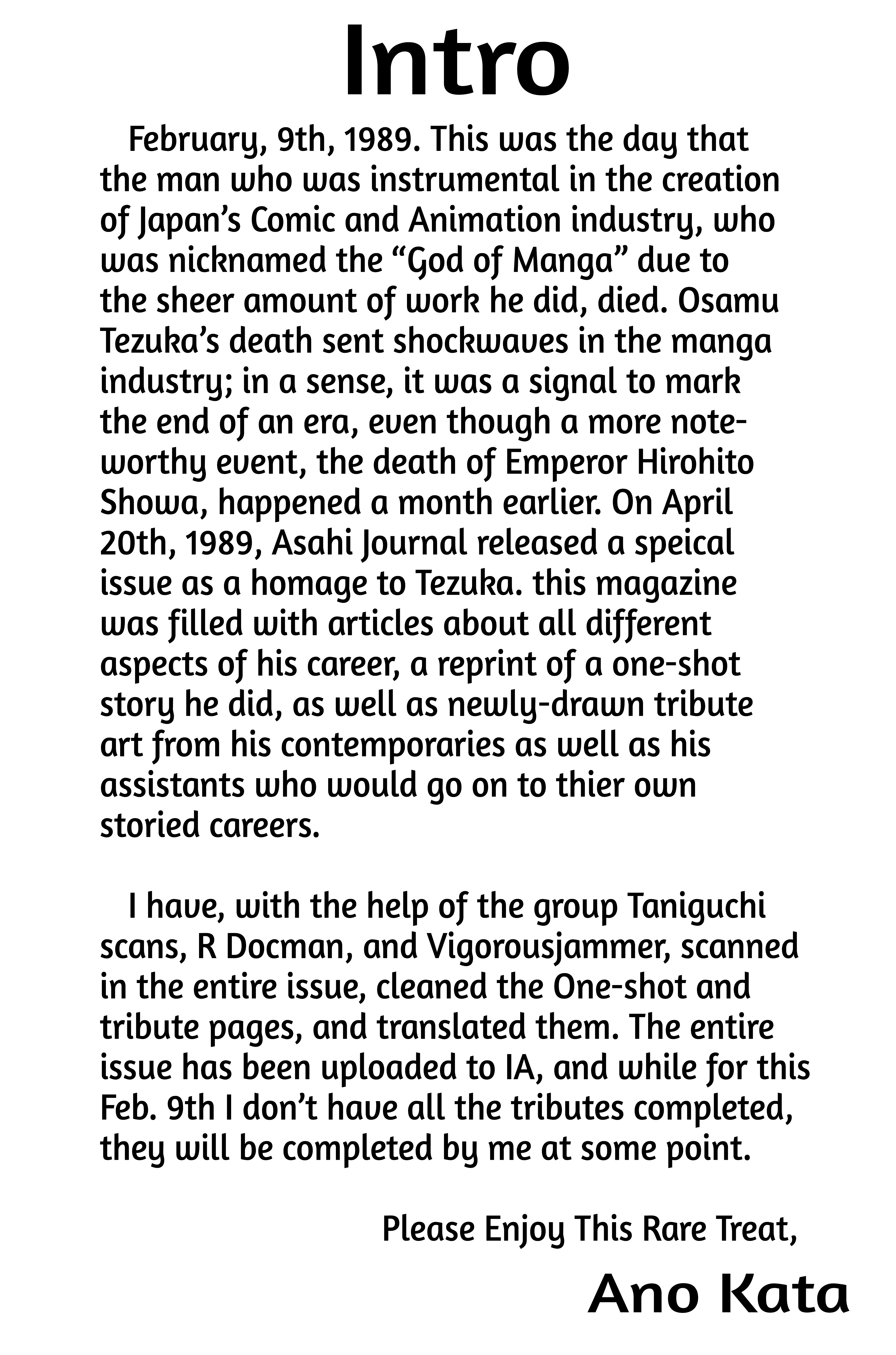 Homage To Osamu Tezuka - Page 1