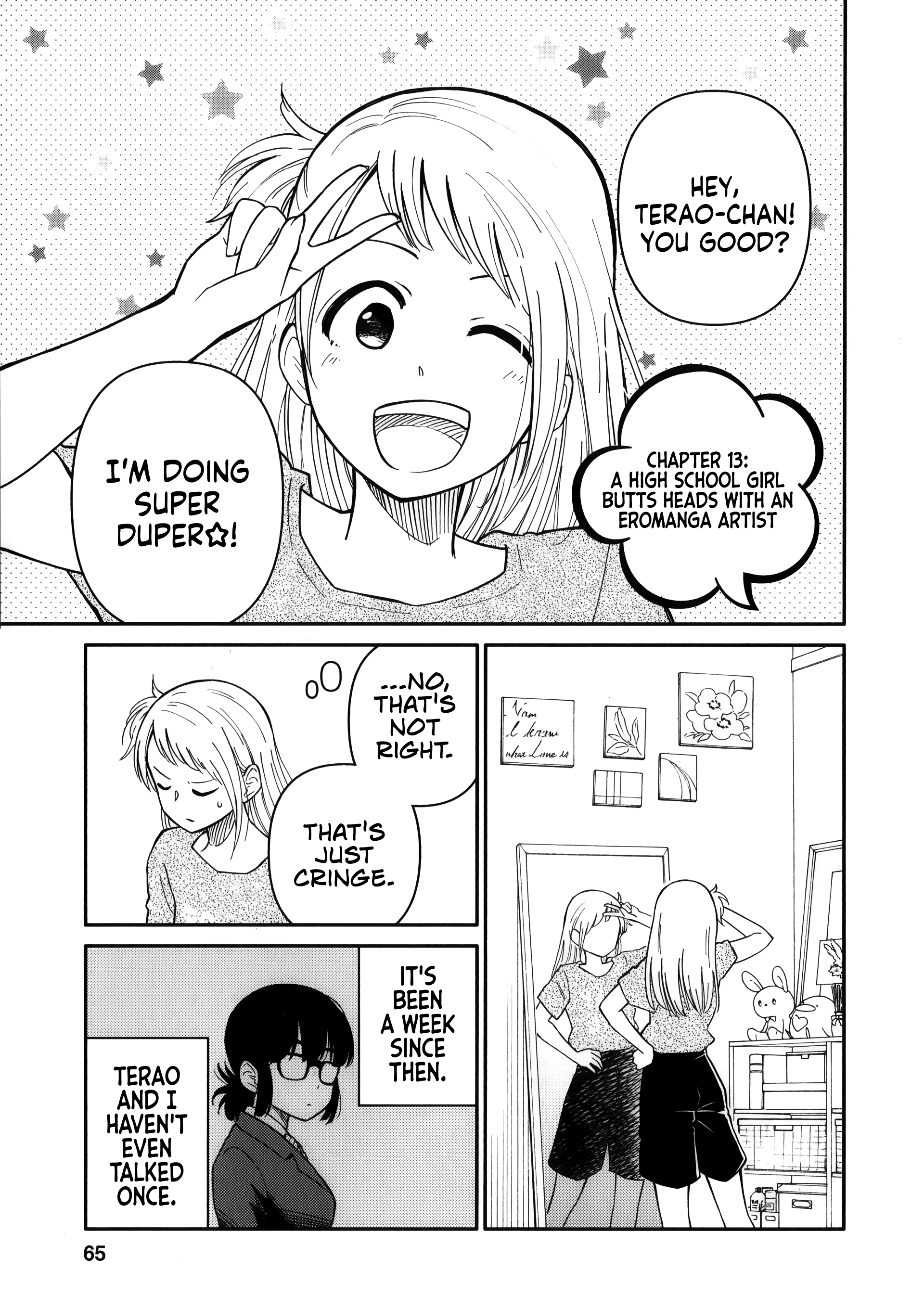 Joshi-Man Vol.3 Chapter 13: A Highschool Girl Butts Heads With An Eromanga Artist. - Picture 1